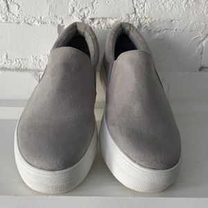 Soda Platform Slip On Sneakers- Gray